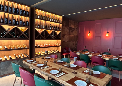Construção de uma sala restaurante